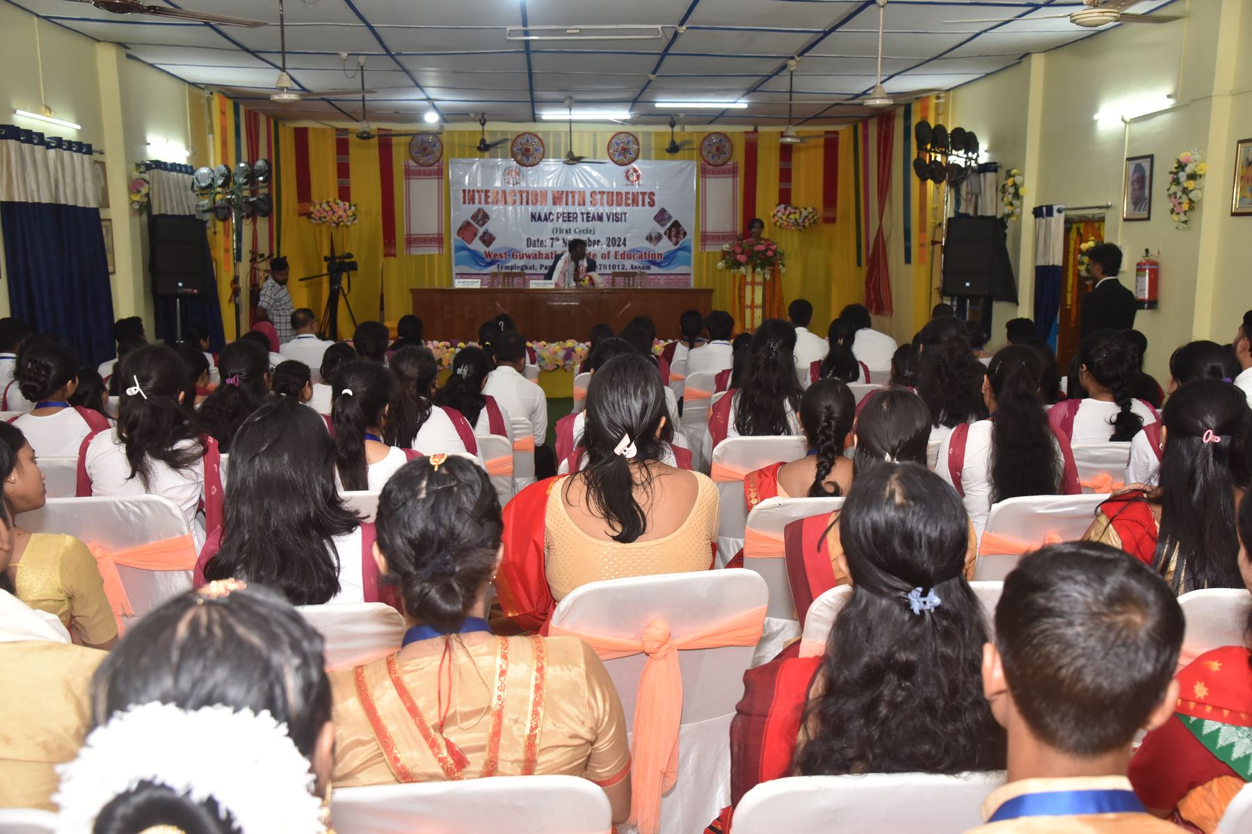 Student-teachers in the college auditorium